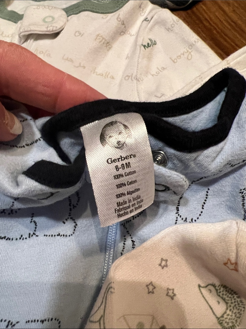 cloud island White and Light Green Infant Bodysuit - Picture 5 of 9